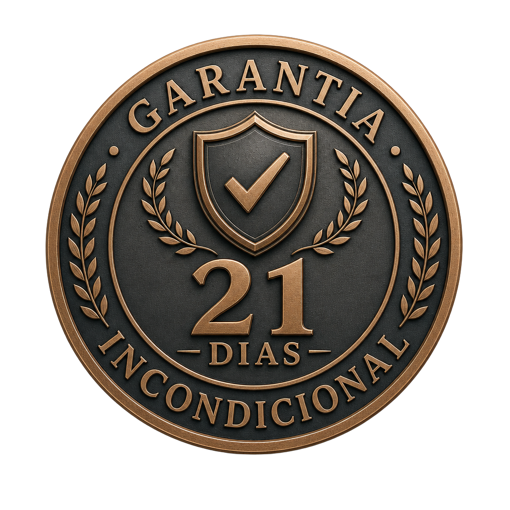 Selo de garantia incondicional de 21 dias